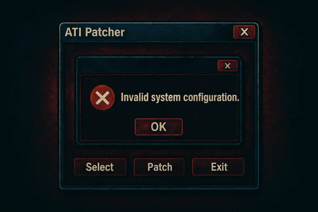 رفع ارور ATI patcher