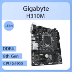 باندل استوک مادربرد Gigabyte H310M+CPU G4900+fan