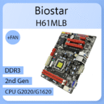 باندل استوک مادربرد Biostar H61MLB +CPU G2020/G1620 +fan